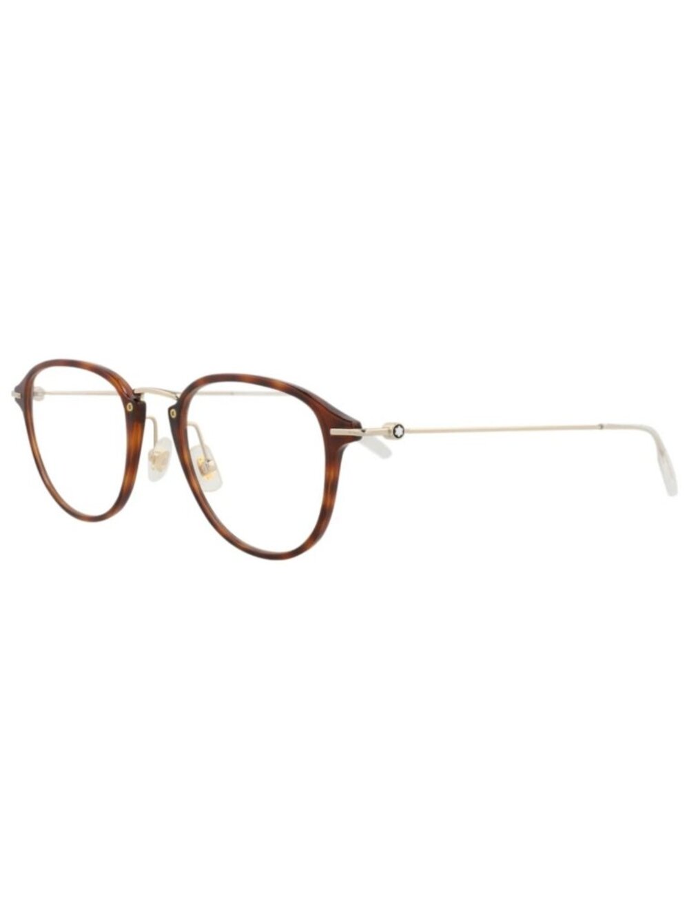 New Montblanc Women's Eyeglasses Round Oval Injection Frame Mens Havana Gold